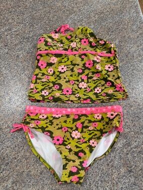 OP Camouflage Floral Swim Set size 10/12 size large